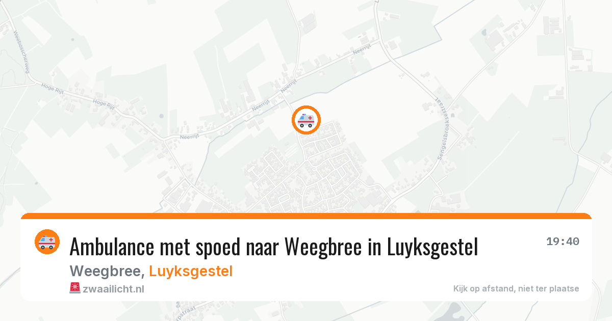 Ambulance met spoed naar Weegbree in Luyksgestel — 4 apr 2026