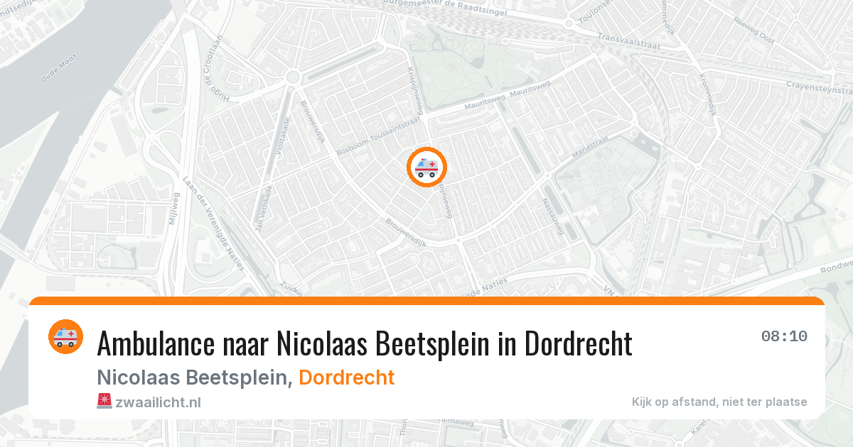 Ambulance naar Nicolaas Beetsplein in Dordrecht — 7 jul 2026