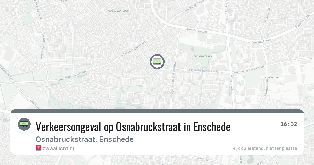 Verkeersongeval op Osnabruckstraat in Enschede — 9 aug 2026