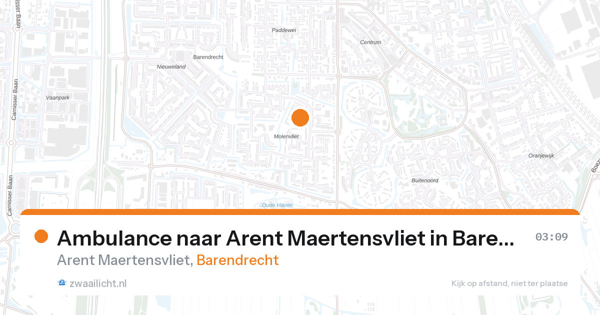Ambulance naar Arent Maertensvliet in Barendrecht — 28 aug 2026