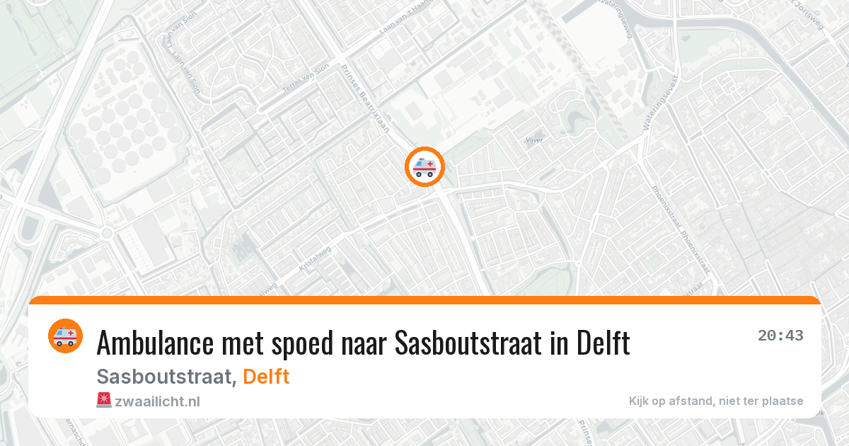 Ambulance met spoed naar Sasboutstraat in Delft — 28 jan 2026