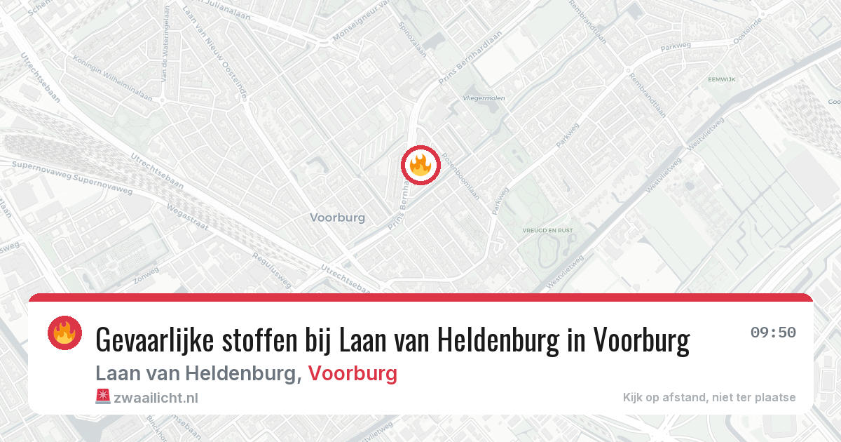Gevaarlijke stoffen bij Laan van Heldenburg in Voorburg — 27 mrt 2026