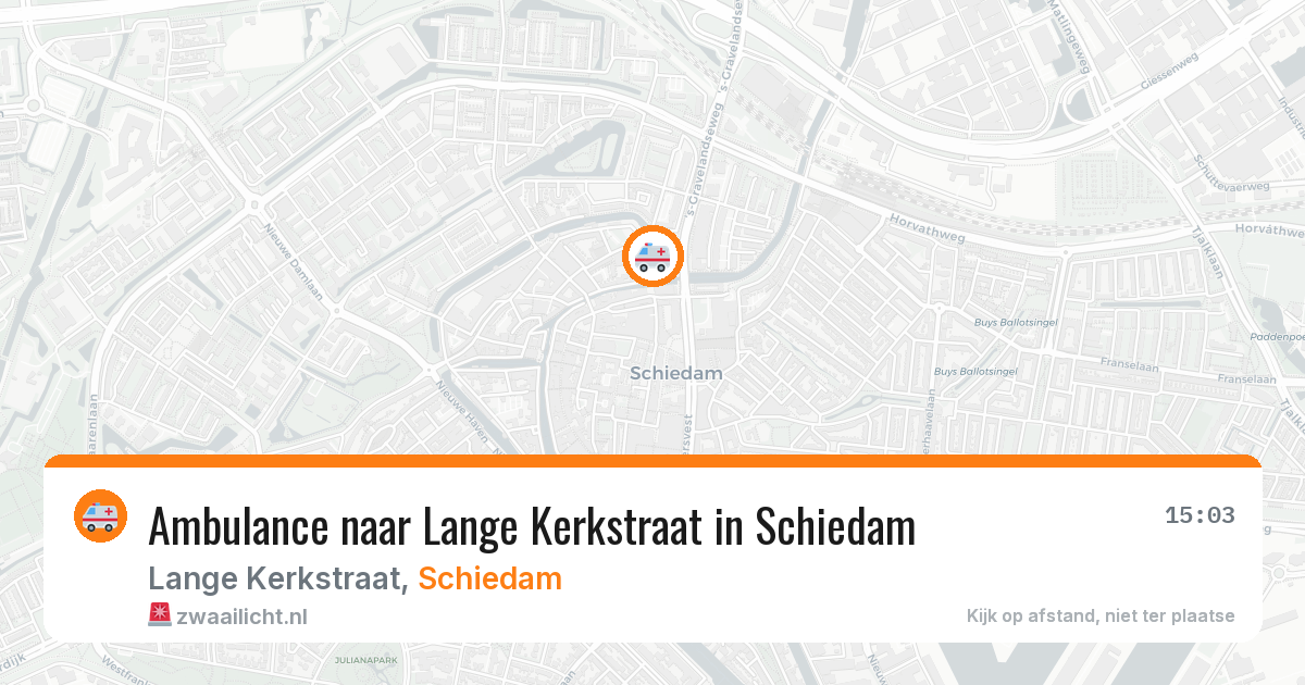 Ambulance naar Lange Kerkstraat in Schiedam — 25 mei 2026