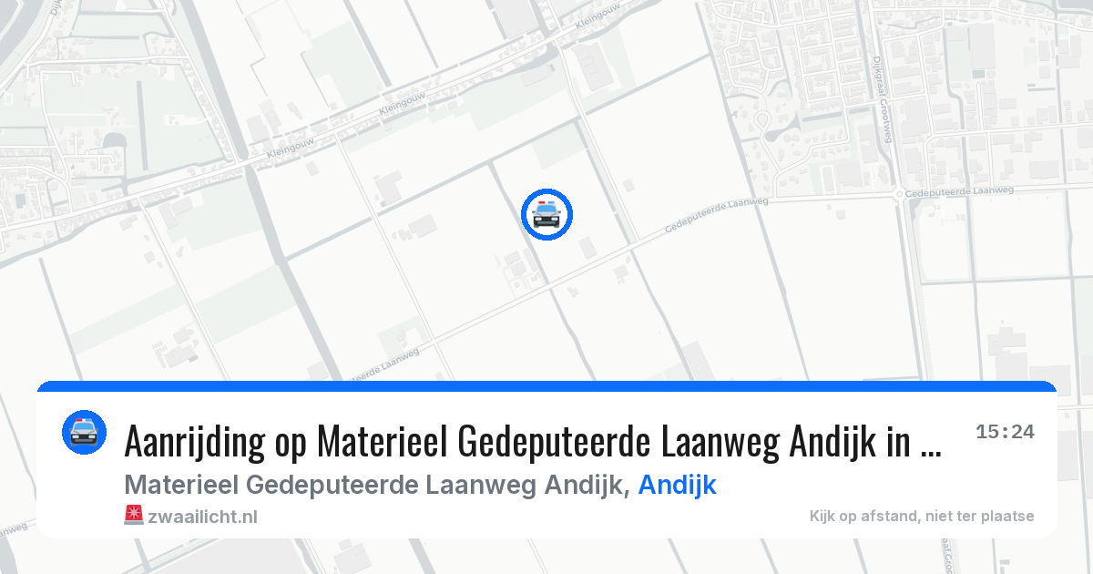 Aanrijding op Materieel Gedeputeerde Laanweg Andijk in Andijk — 24 apr 2026