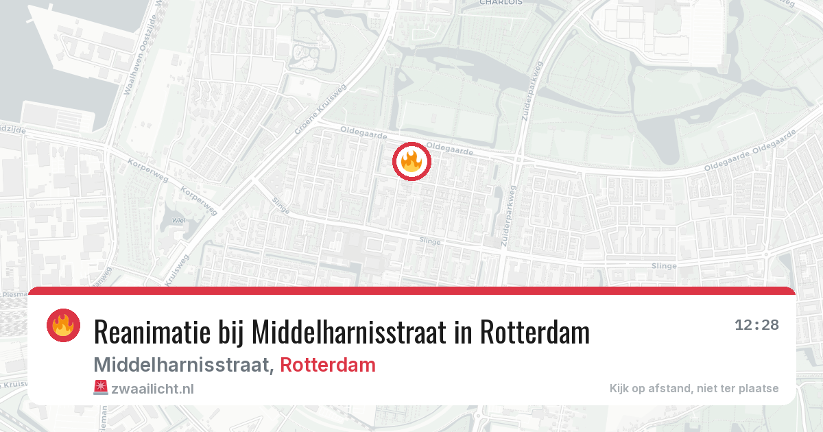 Reanimatie bij Middelharnisstraat in Rotterdam — 10 aug 2026