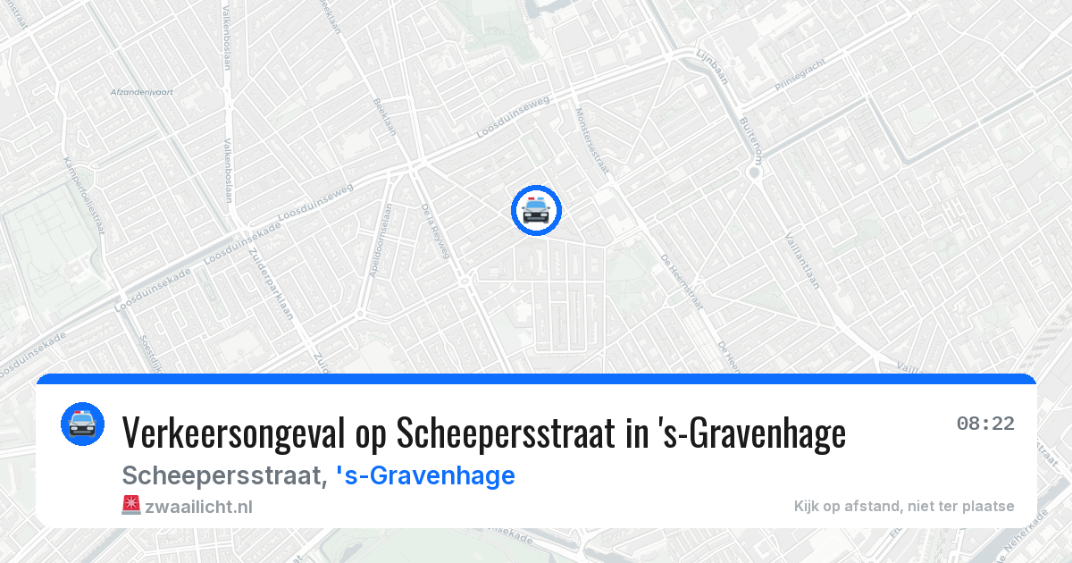 Verkeersongeval op Scheepersstraat in 's-Gravenhage — 16 jun 2026