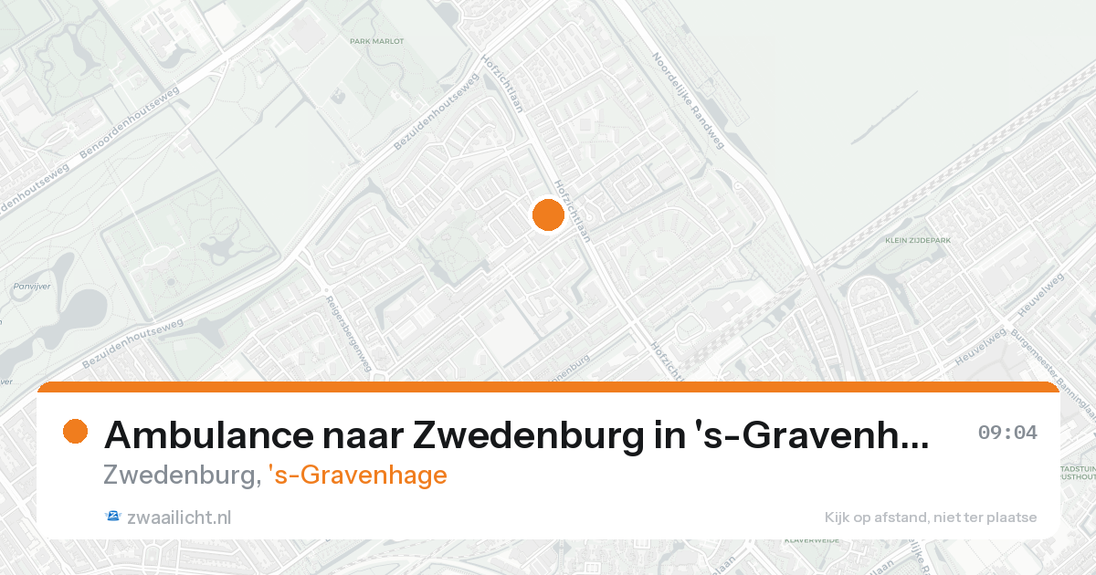Ambulance naar Zwedenburg in 's-Gravenhage — 26 aug 2026