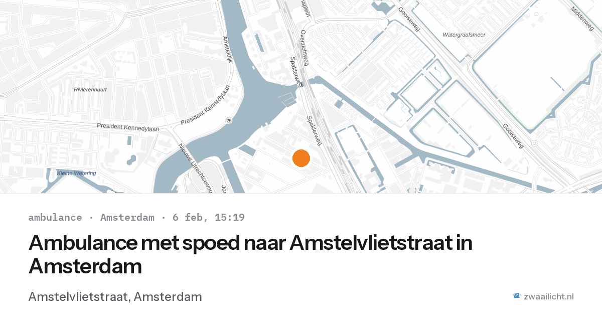 Ambulance met spoed naar Amstelvlietstraat in Amsterdam — 6 feb 2026