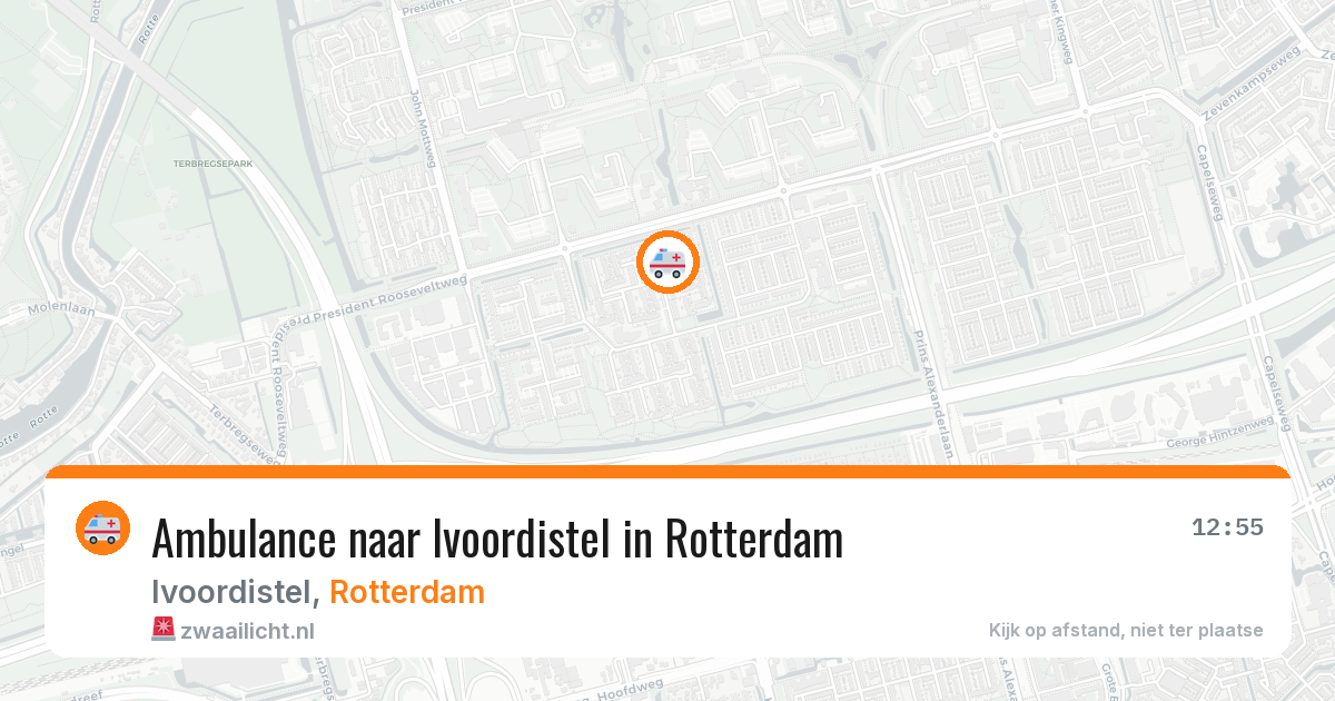 Ambulance naar Ivoordistel in Rotterdam — 12 mei 2026