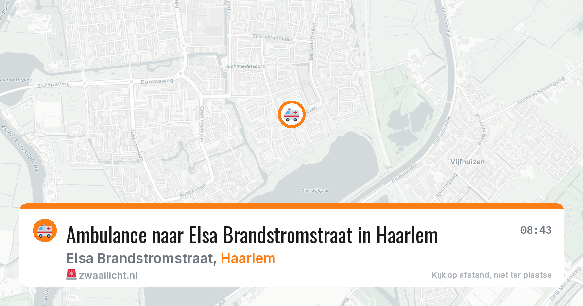 Ambulance naar Elsa Brandstromstraat in Haarlem — 5 jul 2026