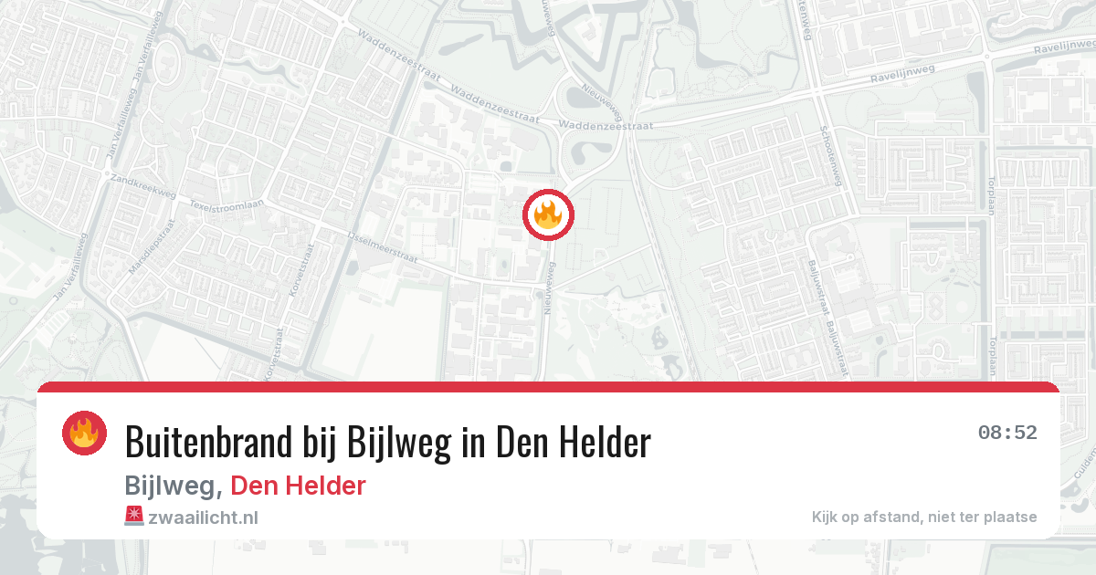 Buitenbrand bij Bijlweg in Den Helder — 7 jul 2026
