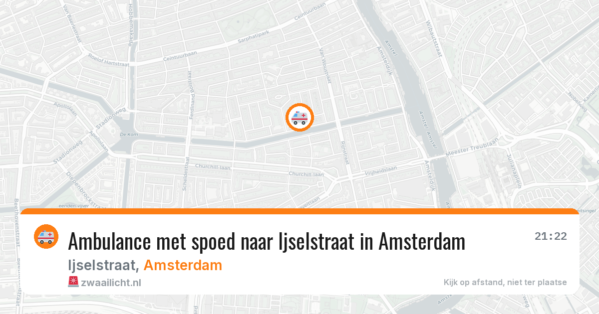 Ambulance met spoed naar Ijselstraat in Amsterdam — 14 mei 2026