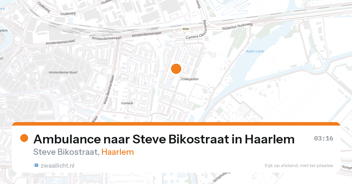Ambulance naar Steve Bikostraat in Haarlem — 27 aug 2026
