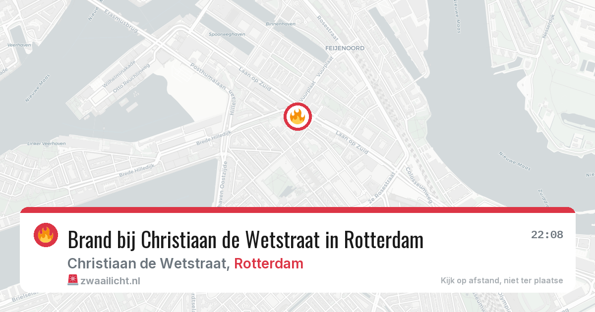 Brand bij Christiaan de Wetstraat in Rotterdam — 4 aug 2026