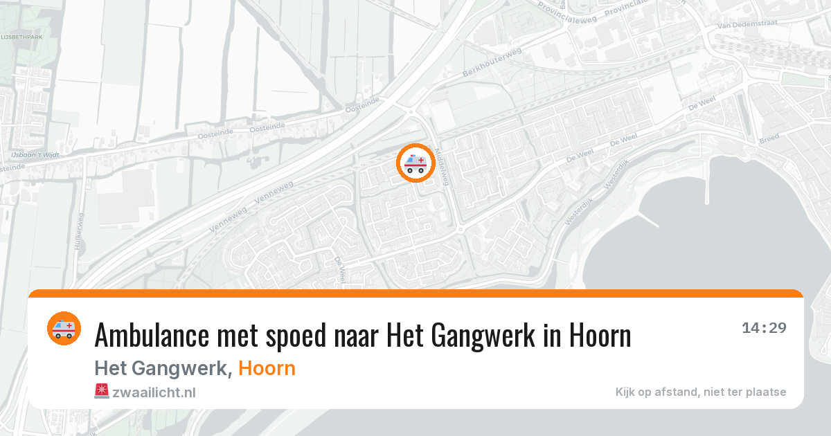 Ambulance met spoed naar Het Gangwerk in Hoorn — 17 jun 2026