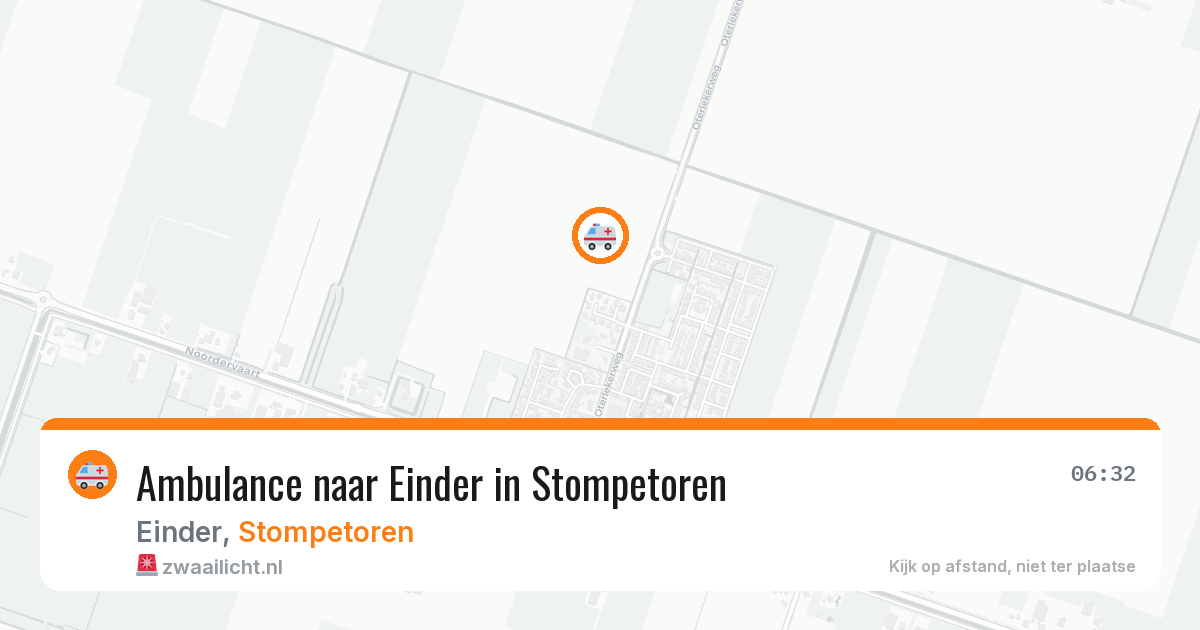 Ambulance naar Einder in Stompetoren — 1 apr 2026