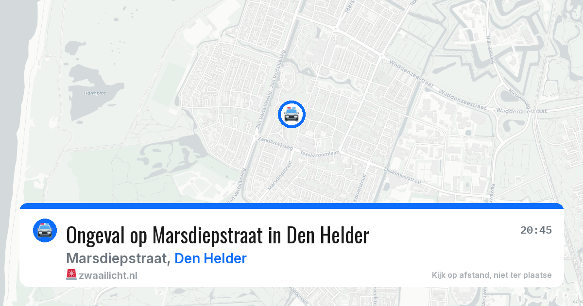 Ongeval op Marsdiepstraat in Den Helder — 17 mrt 2026