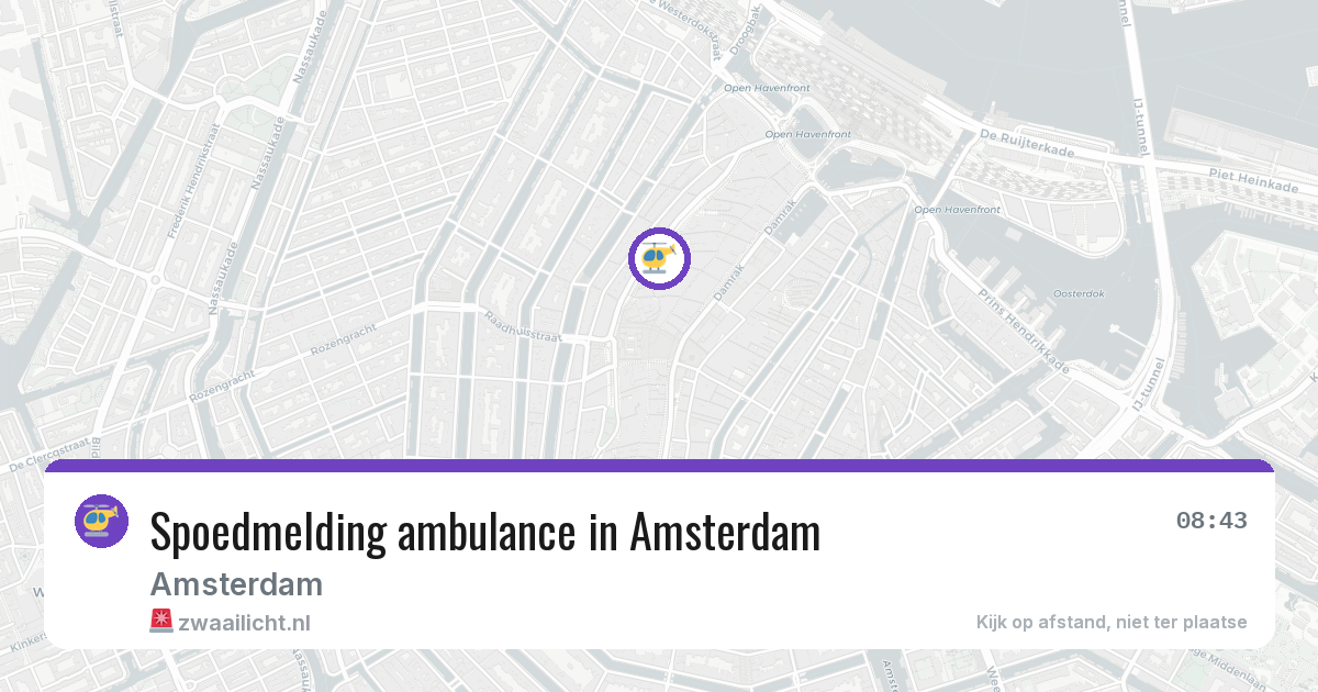 Spoedmelding ambulance in Amsterdam — 18 jul 2026