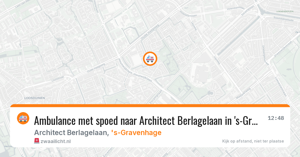 Ambulance met spoed naar Architect Berlagelaan in 's-Gravenhage — 22 mei 2026