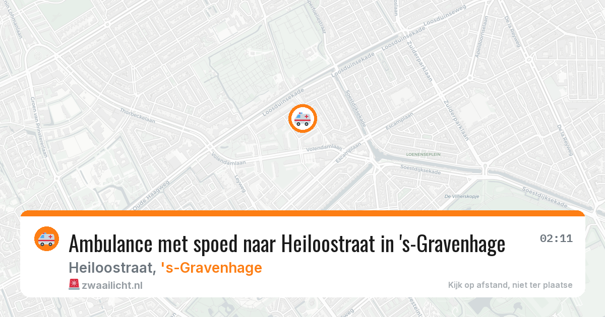 Ambulance met spoed naar Heiloostraat in 's-Gravenhage — 13 jun 2026