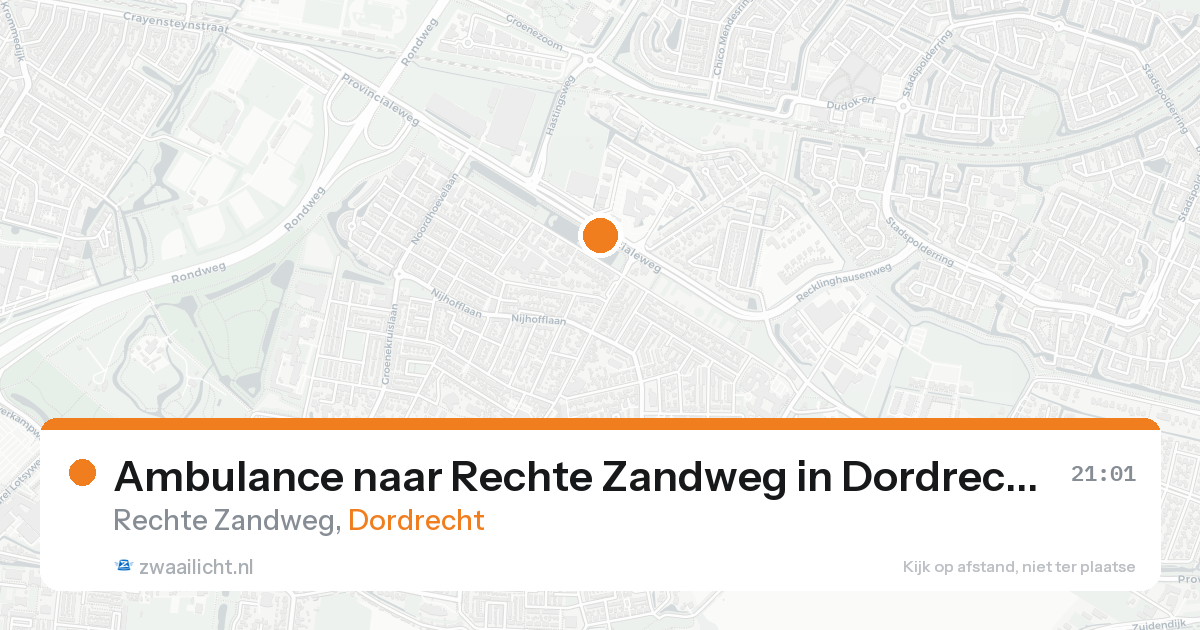 Ambulance naar Rechte Zandweg in Dordrecht — 19 aug 2026