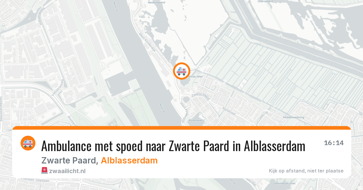 Ambulance met spoed naar Zwarte Paard in Alblasserdam — 27 mrt 2026
