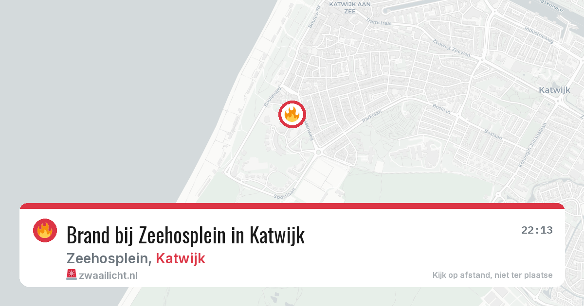 Brand bij Zeehosplein in Katwijk — 3 jul 2026