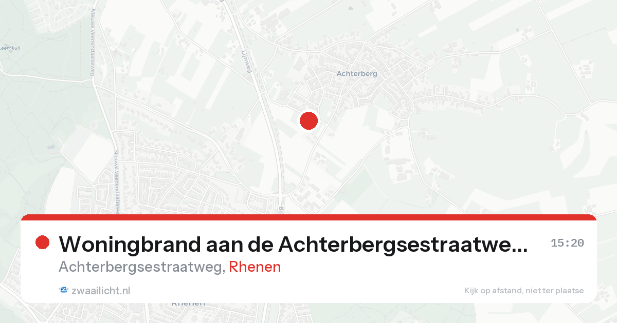 Woningbrand aan de Achterbergsestraatweg in Rhenen — 7 feb 2026