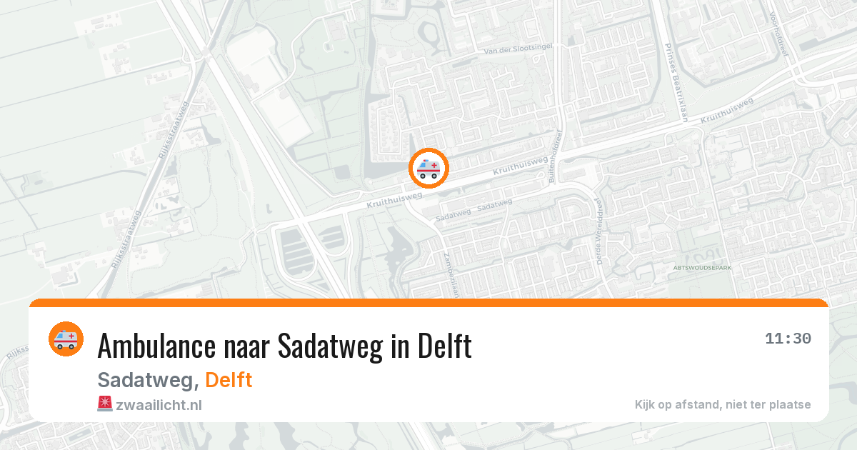 Ambulance naar Sadatweg in Delft — 24 jun 2026