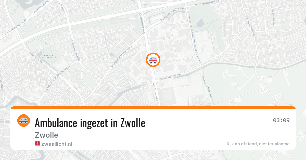 Ambulance ingezet in Zwolle — 14 aug 2026