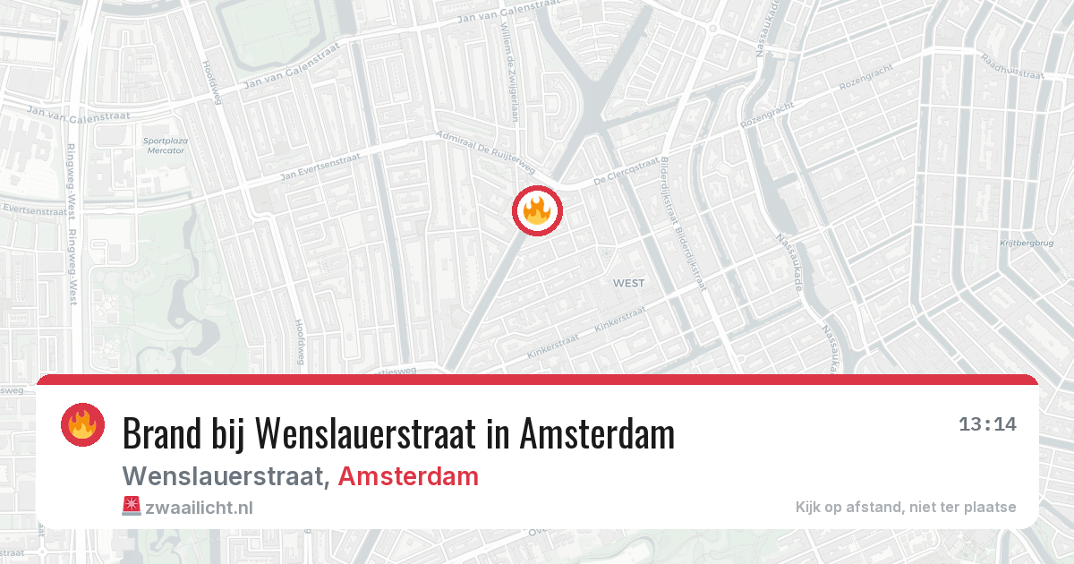 Brand bij Wenslauerstraat in Amsterdam — 3 aug 2026