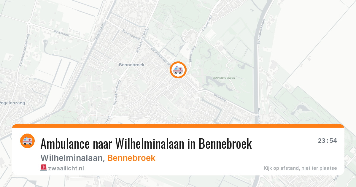 Ambulance naar Wilhelminalaan in Bennebroek — 16 apr 2026