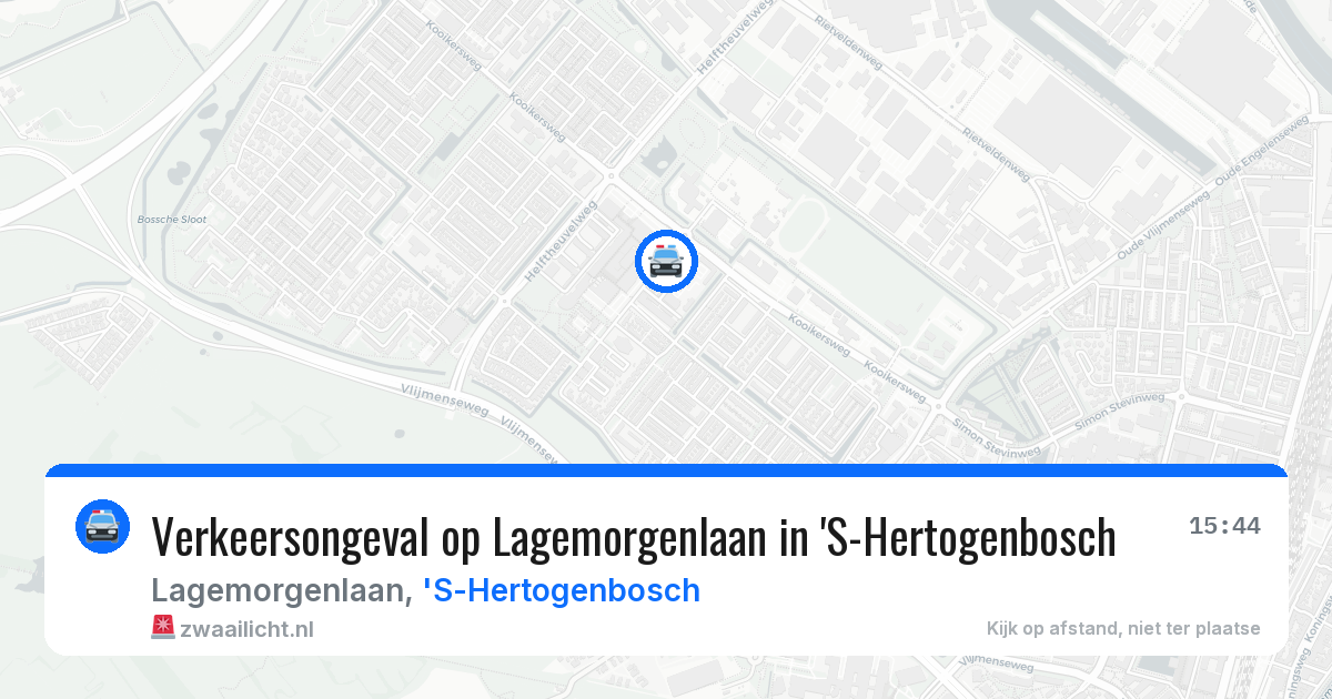 Verkeersongeval op Lagemorgenlaan in 'S-Hertogenbosch — 24 mei 2026