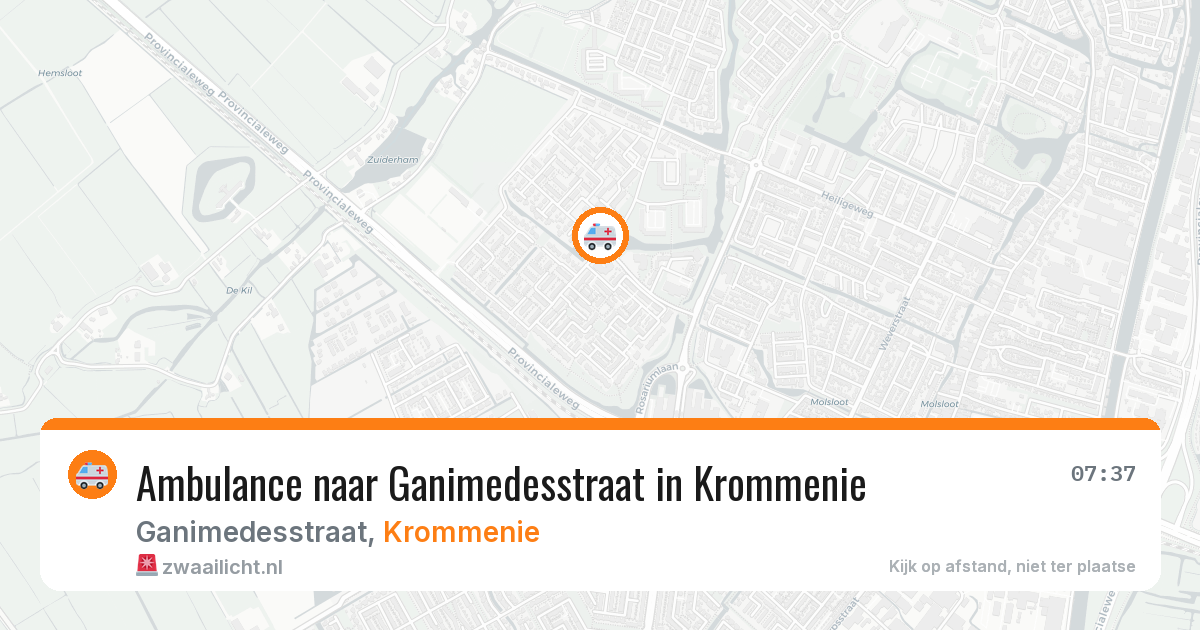 Ambulance naar Ganimedesstraat in Krommenie — 15 apr 2026