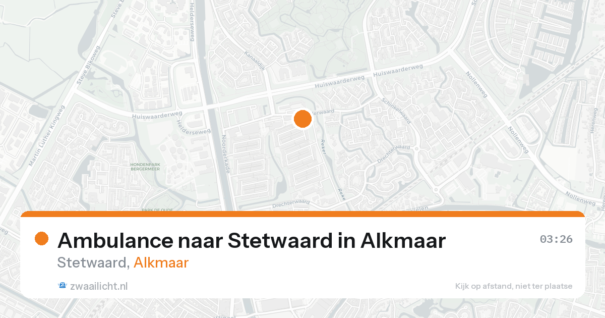 Ambulance naar Stetwaard in Alkmaar — 19 aug 2026