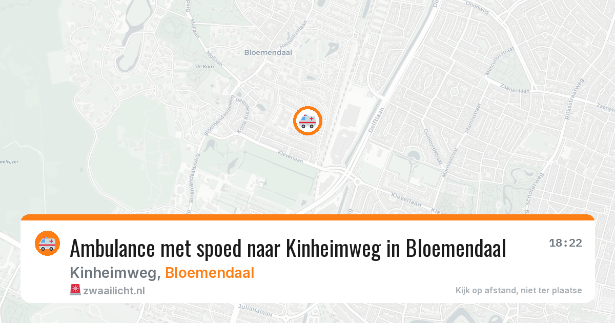 Ambulance met spoed naar Kinheimweg in Bloemendaal — 5 aug 2026