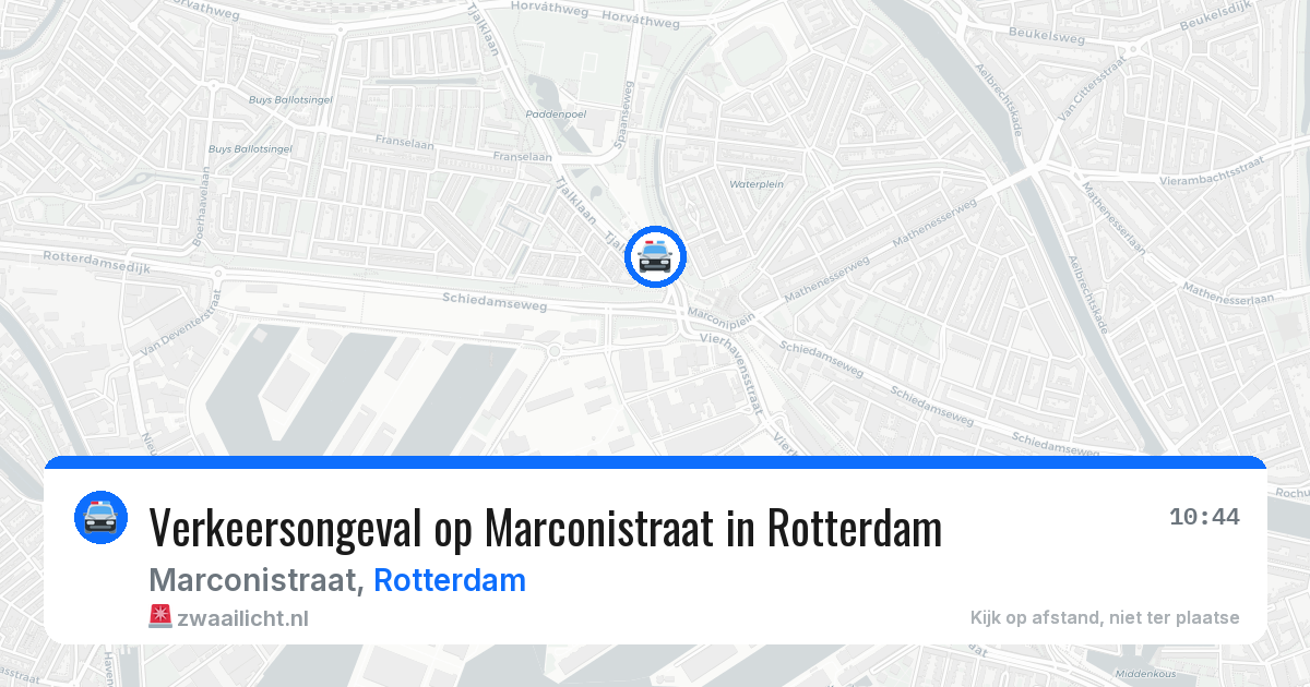Verkeersongeval op Marconistraat in Rotterdam — 9 mei 2026