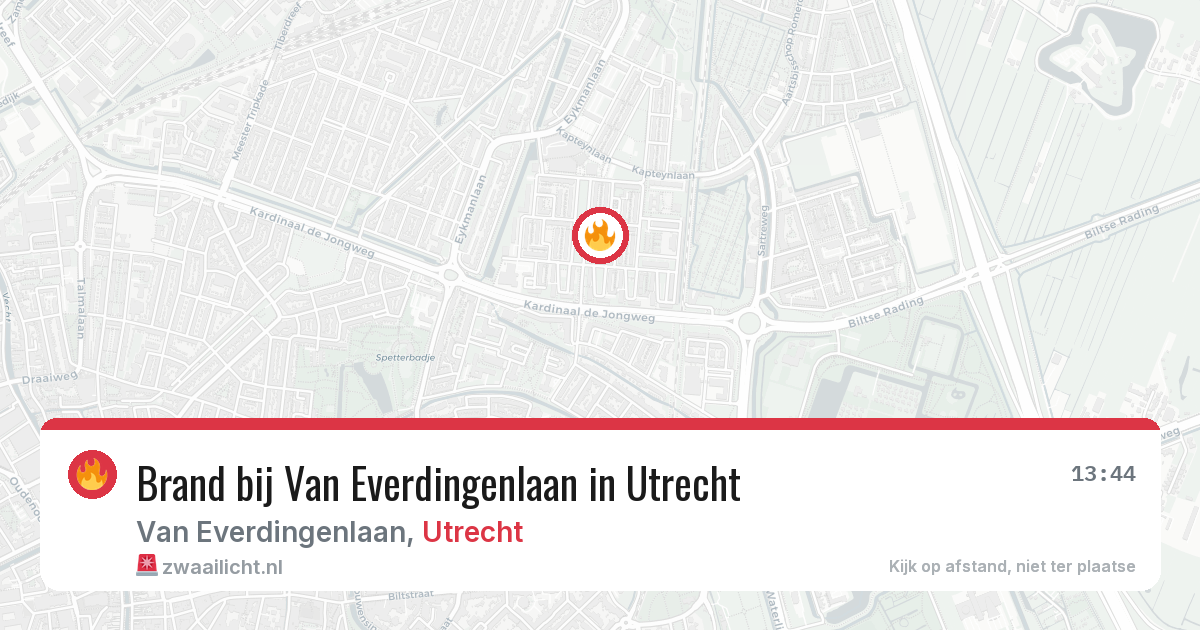 Brand bij Van Everdingenlaan in Utrecht — 9 apr 2026
