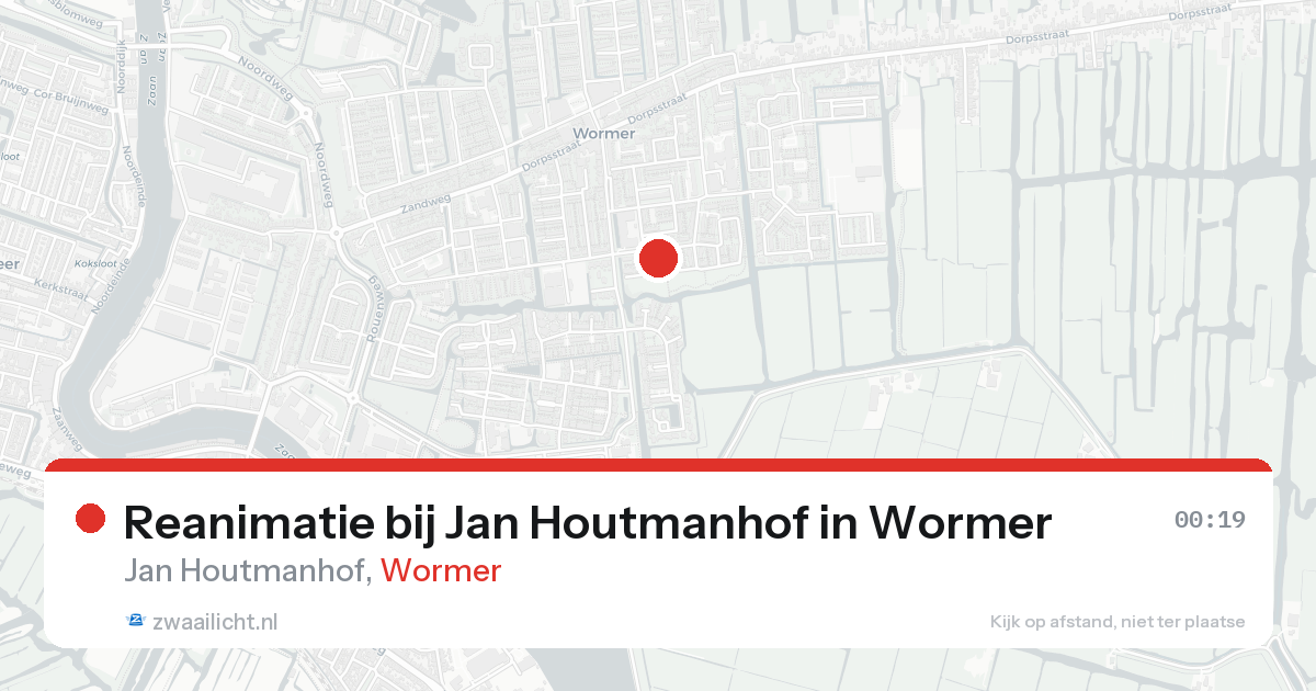 Reanimatie bij Jan Houtmanhof in Wormer — 21 aug 2026