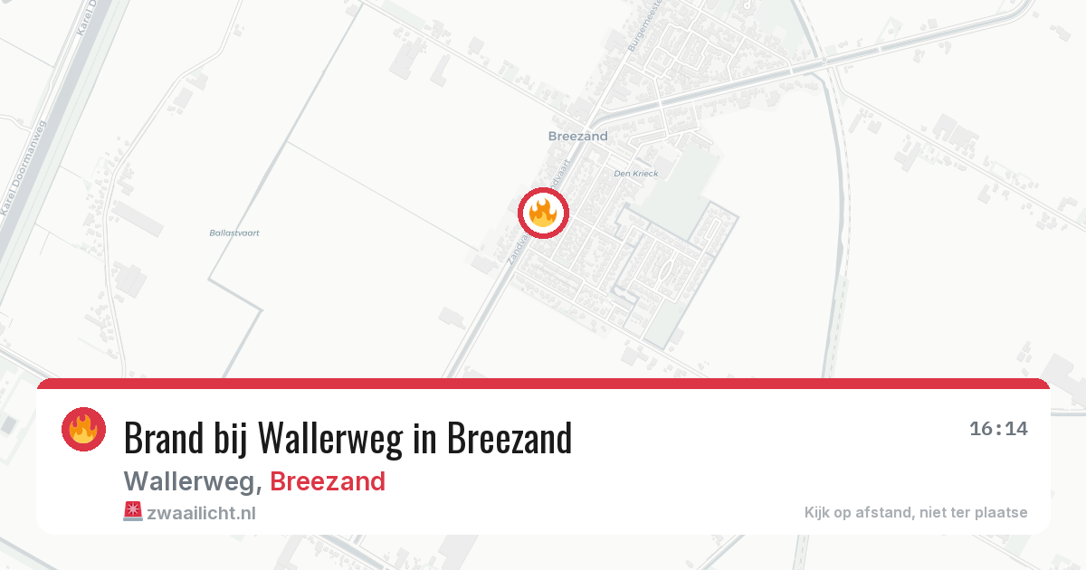 Brand bij Wallerweg in Breezand — 30 apr 2026