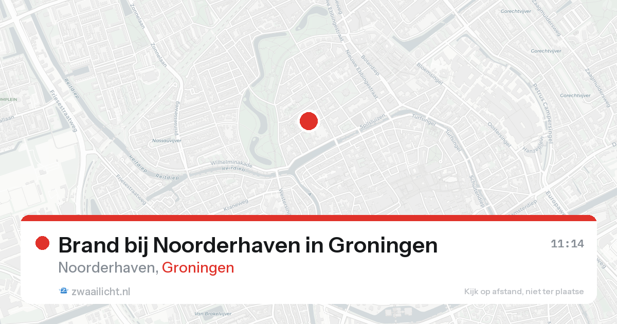 Brand bij Noorderhaven in Groningen — 17 aug 2026