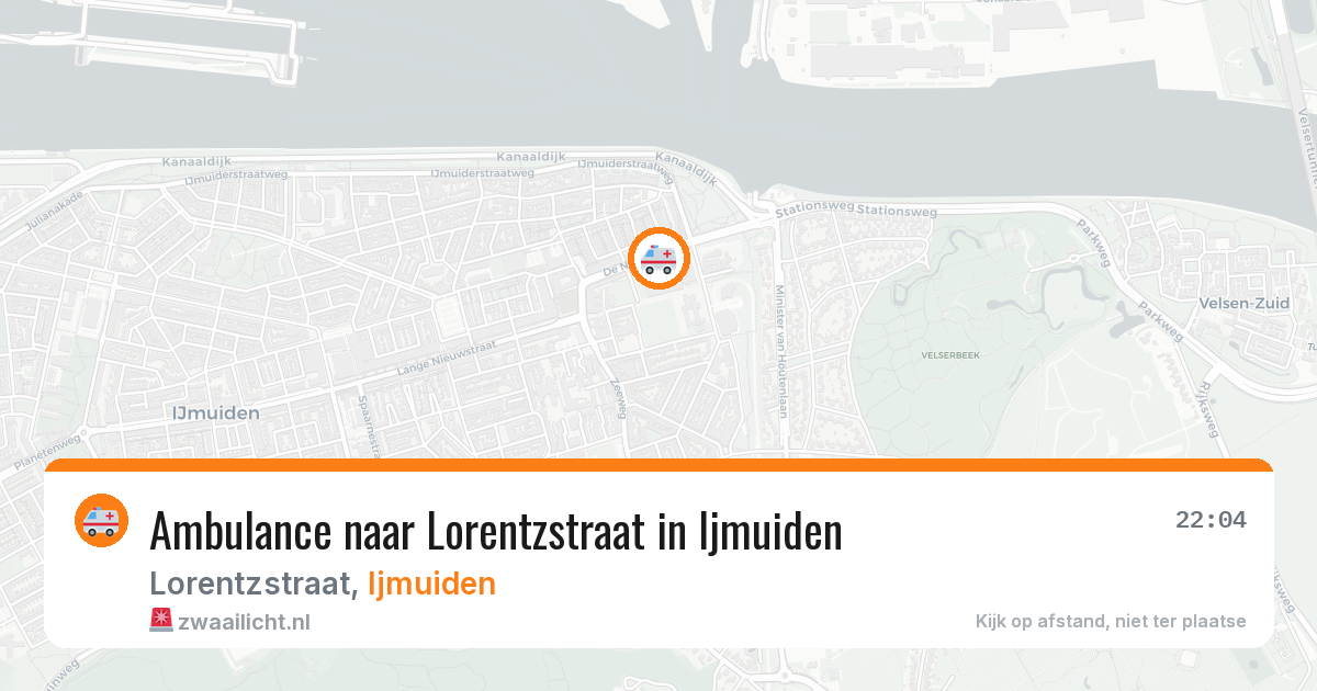 Ambulance naar Lorentzstraat in Ijmuiden — 6 aug 2026