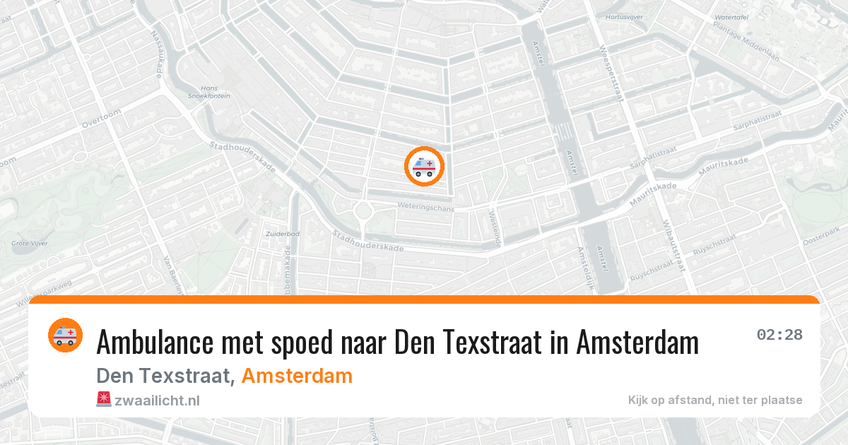 Ambulance met spoed naar Den Texstraat in Amsterdam — 22 apr 2026