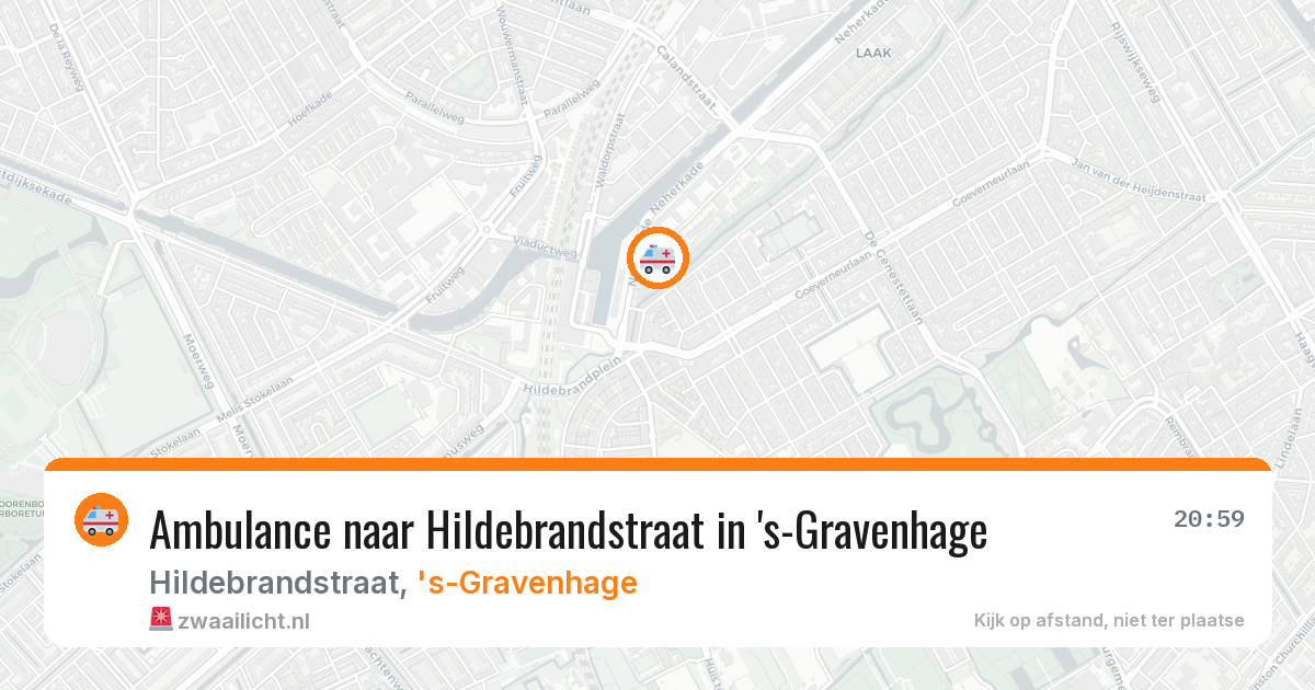 Ambulance naar Hildebrandstraat in 's-Gravenhage — 19 jun 2026