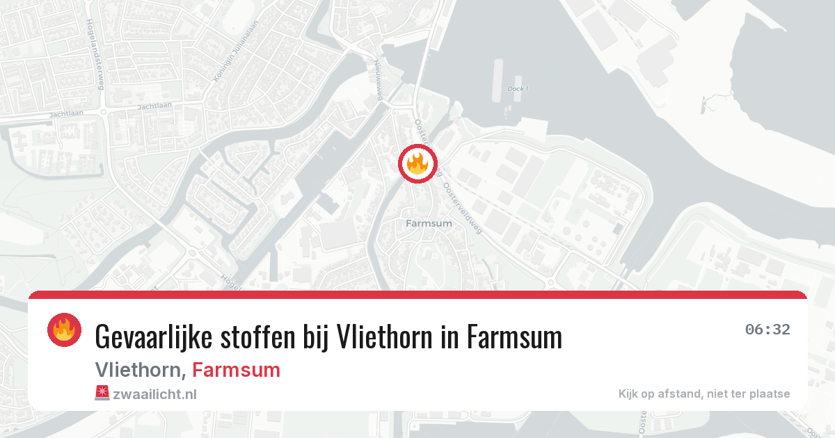 Gevaarlijke stoffen bij Vliethorn in Farmsum — 29 mei 2026