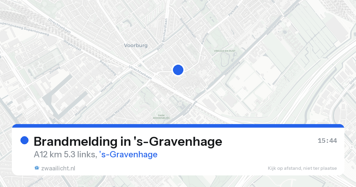 Brandmelding in 's-Gravenhage — 21 aug 2026