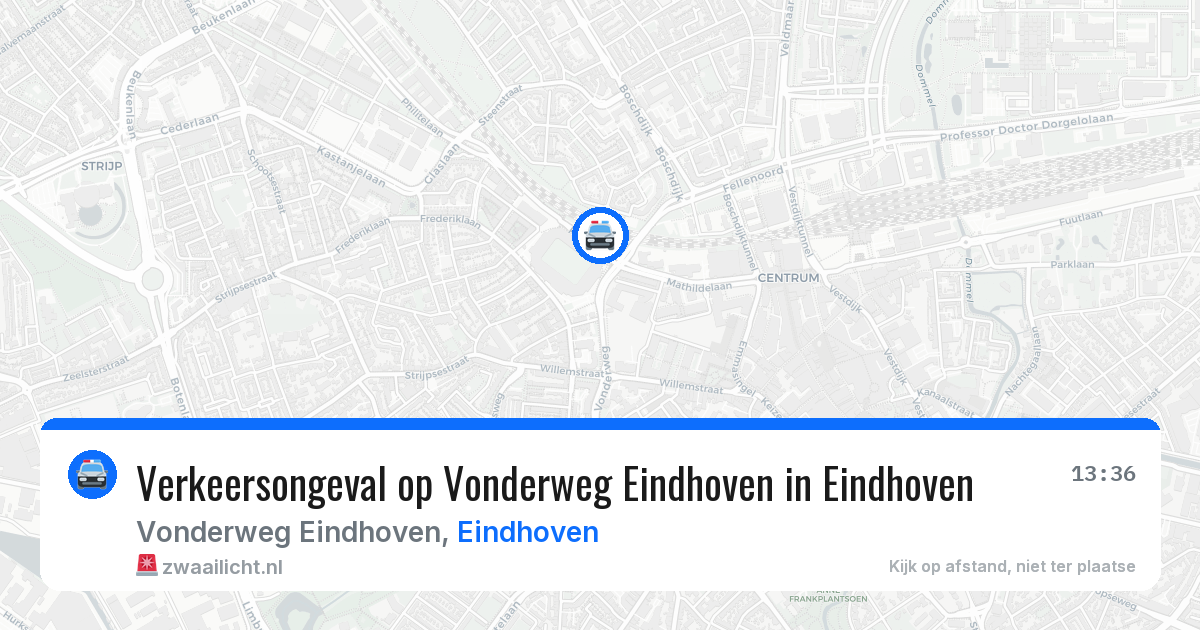 Verkeersongeval op Vonderweg Eindhoven in Eindhoven — 27 mrt 2026