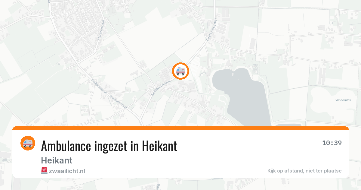 Ambulance ingezet in Heikant — 13 apr 2026