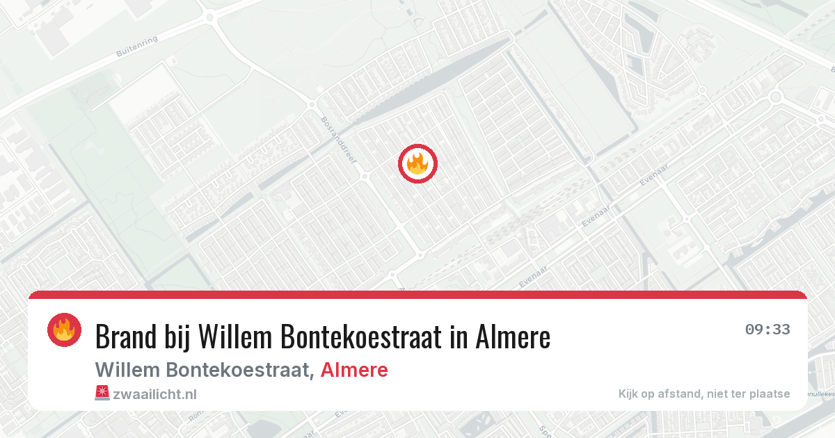 Brand bij Willem Bontekoestraat in Almere — 21 mei 2026