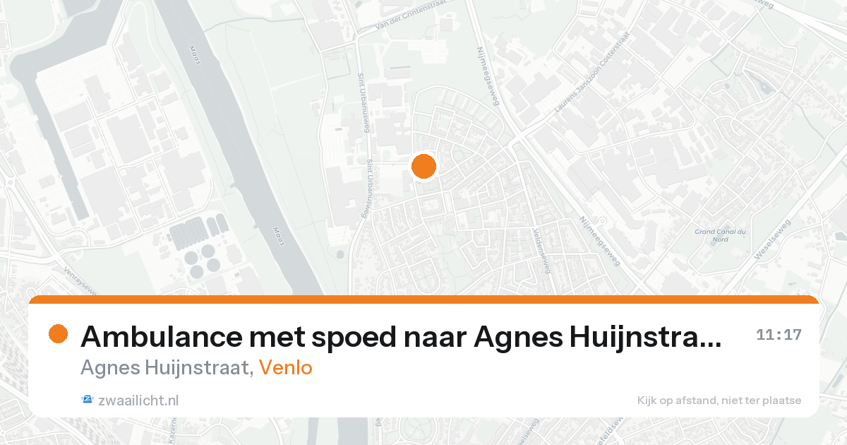 Ambulance met spoed naar Agnes Huijnstraat in Venlo — 19 aug 2026
